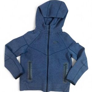 Nike Tech youth Fleece navy blue zip up hoodie Size M